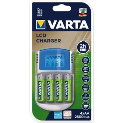 Chargeur VARTA LCD Allume-cigare + 4 Piles AA - 57070201451