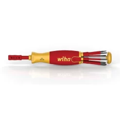 Tournevis Porte Embout Slim VDE 75 Mm WIHA Liftup - 6 Embouts FENTE /PH /XENO PZ2 - 38611