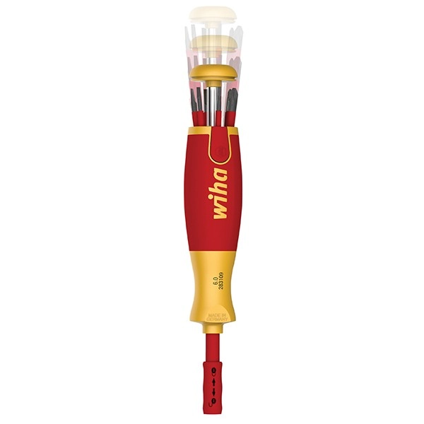 Tournevis Porte Embout Slim VDE 75 Mm WIHA Liftup - 6 Embouts FENTE /PH /XENO PZ2 - 38611 – Image 2