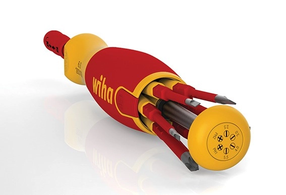 Tournevis Porte Embout Slim VDE 75 Mm WIHA Liftup - 6 Embouts FENTE /PH /XENO PZ2 - 38611 – Image 3