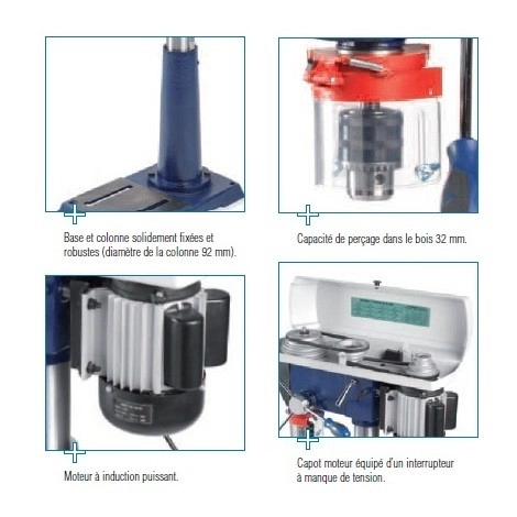 Perçeuse à Colonne D'établi à Mandrin Auto-serrant 13mm FEMI - DP12-961 – Image 2