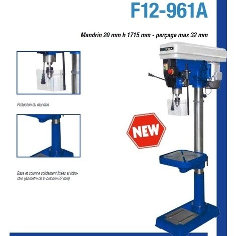 Perçeuse à Colonne D'établi à Mandrin Auto-serrant 13mm FEMI - DP12-961 – Image 3