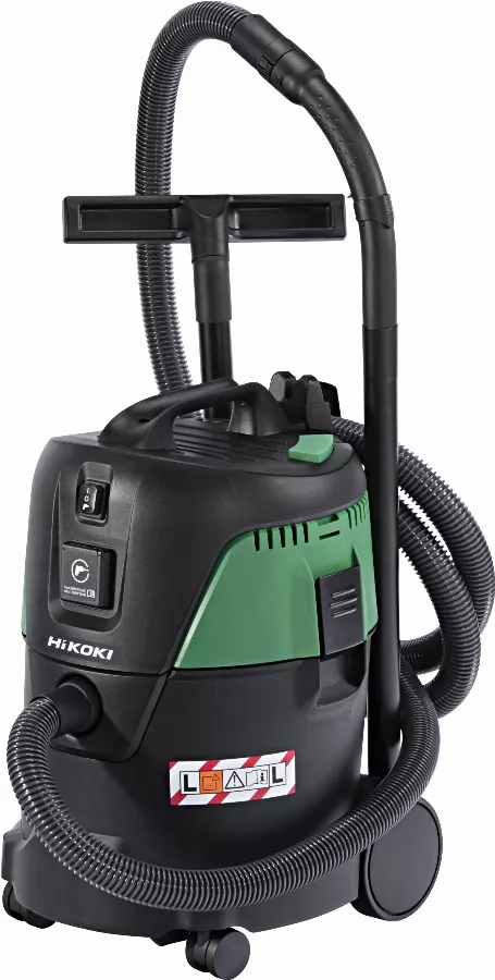 Hikoki Aspirateur 1000W 3.6m3/min Cuve 25L Poussière 21L/eau 18L Classe L - RP250YDLWAZ