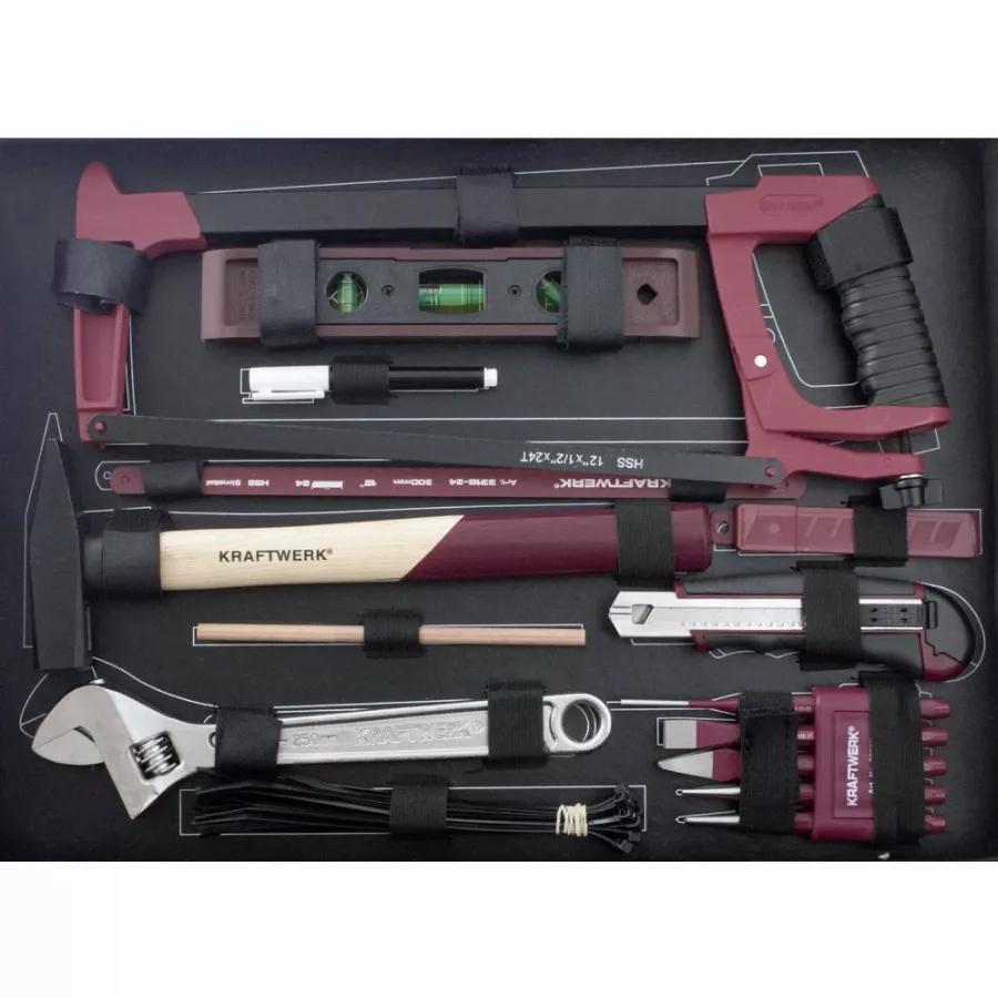 Coffret D'outils Pro-Line KRAFTWERK 264 Pièces + Perceuse Visseuse BOSCH 1/4" 1/2" - 3949 – Image 7