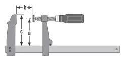 Presse à Vis Avec Frein Et Manche Bois Serrage 40cm URKO Tige 35x8mm Saillie 120mm - 1514040