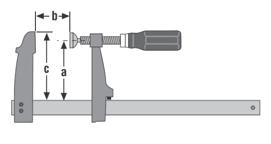 Presse à Vis Avec Frein Et Manche Bois Serrage 80cm URKO Tige 35x8mm Saillie 120mm - 1514080