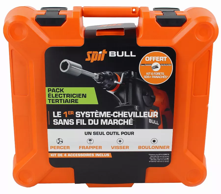 Système Chevilleur Spitbull 36V 6.2Ah Li + 6 Forets XT3 SPIT - 054682 – Image 4