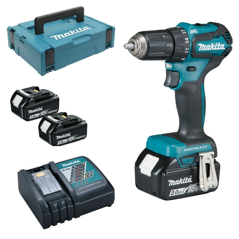Perceuse Visseuse MAKITA 18V Li-ion 3Ah - Ø13mm - 410W - 2 Batteries + 1 Chargeur + 1 Malette Transport - DDF483RFJ – Image 8
