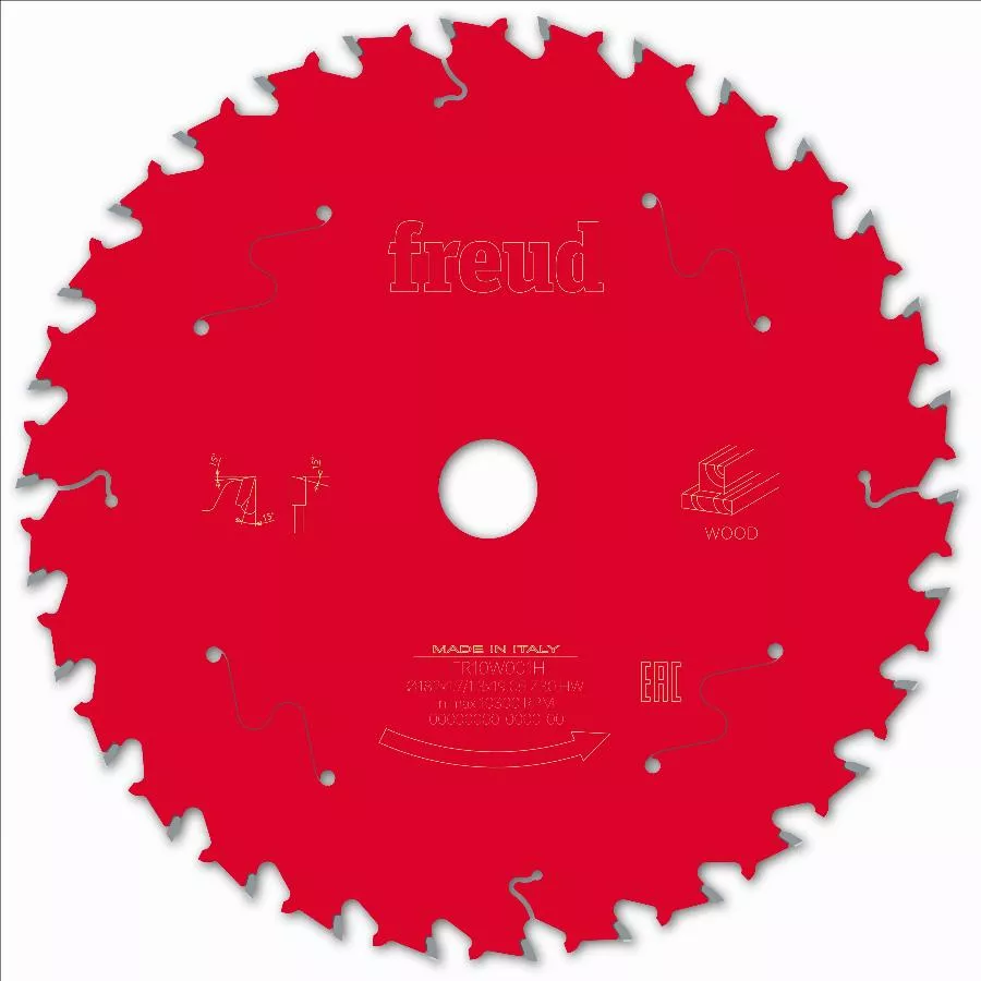 Lame Scie Circulaire Portative Filaire/sans Fil FREUD - Ø182 1,7/1,3 AL19,05 Z30 BA 15° - F03FS09700 -FR10W001H
