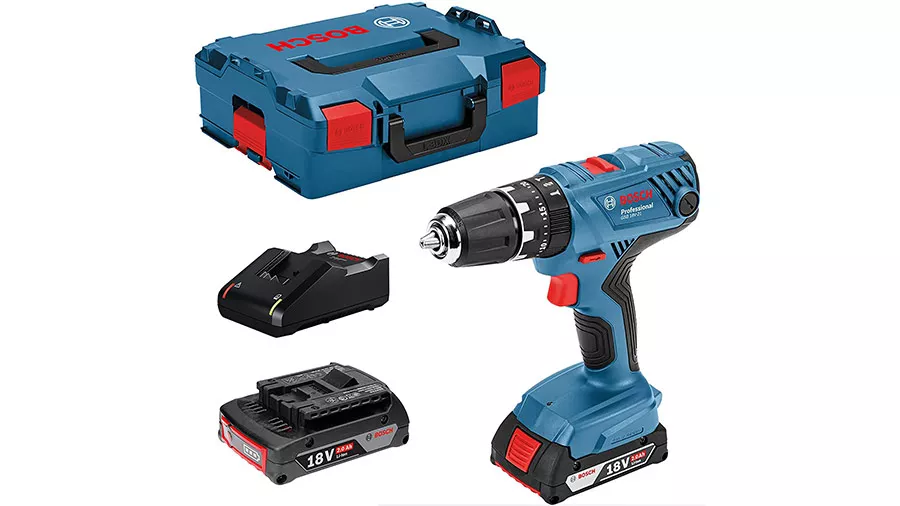Perceuse Visseuse BOSCH GSR 18V-21 - 2 Batteries 2,0Ah, Chargeur GAL 18V-40 - Avec L-Boxx - 06019H1008